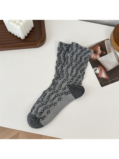 Rufia - Vintage Raised Dot Jacquard Crew Socks