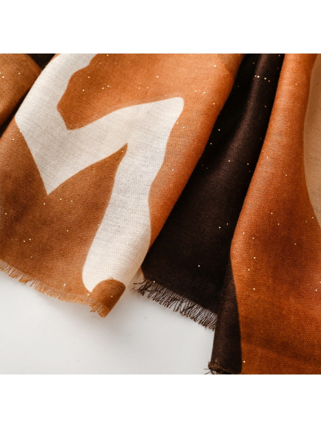 Scarvii - Abstract Art Scarf with Gold Foil & Glitter
