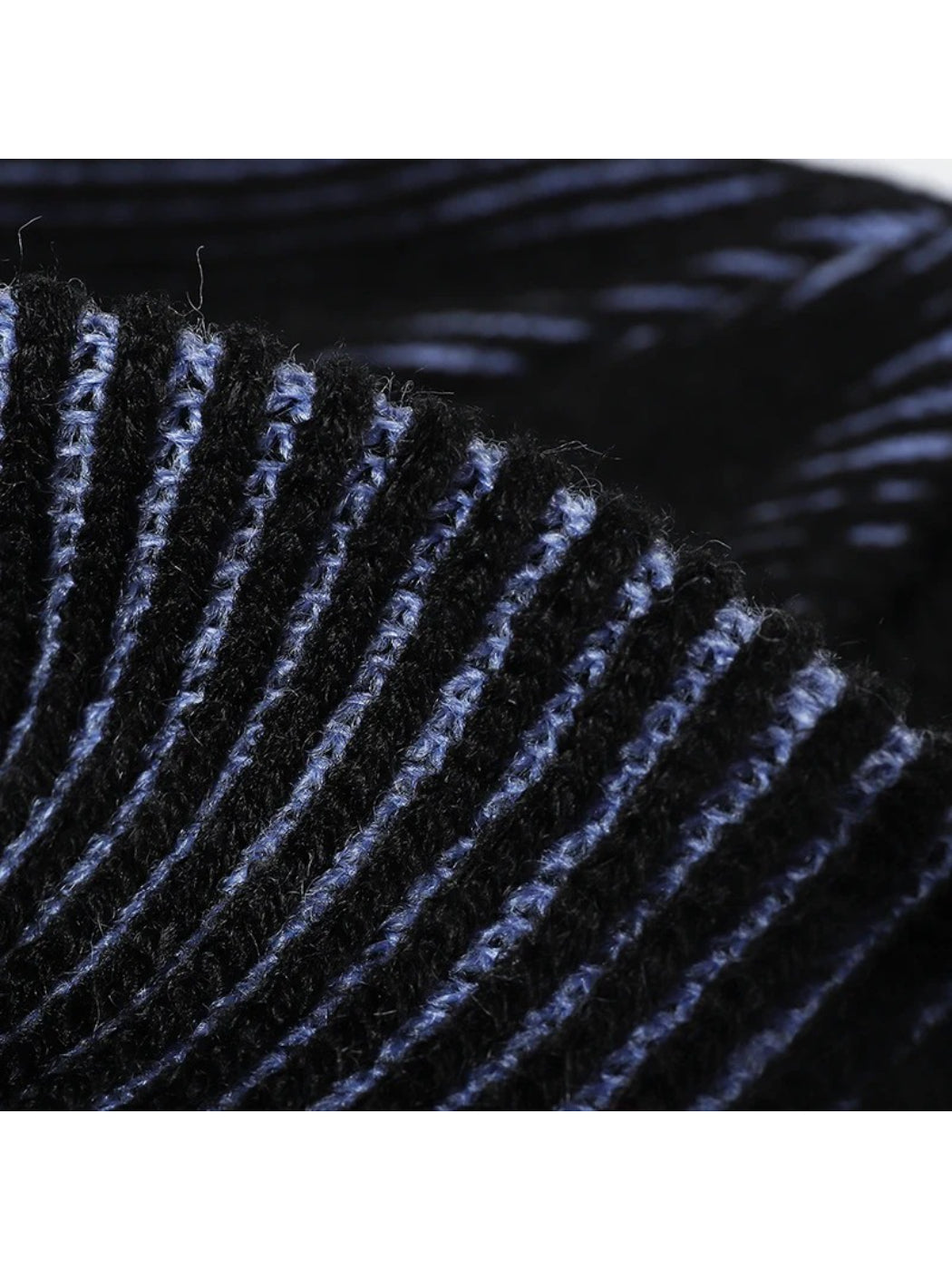 Haila - Contrast-Thread Ribbed Cuffed Knit Beanie