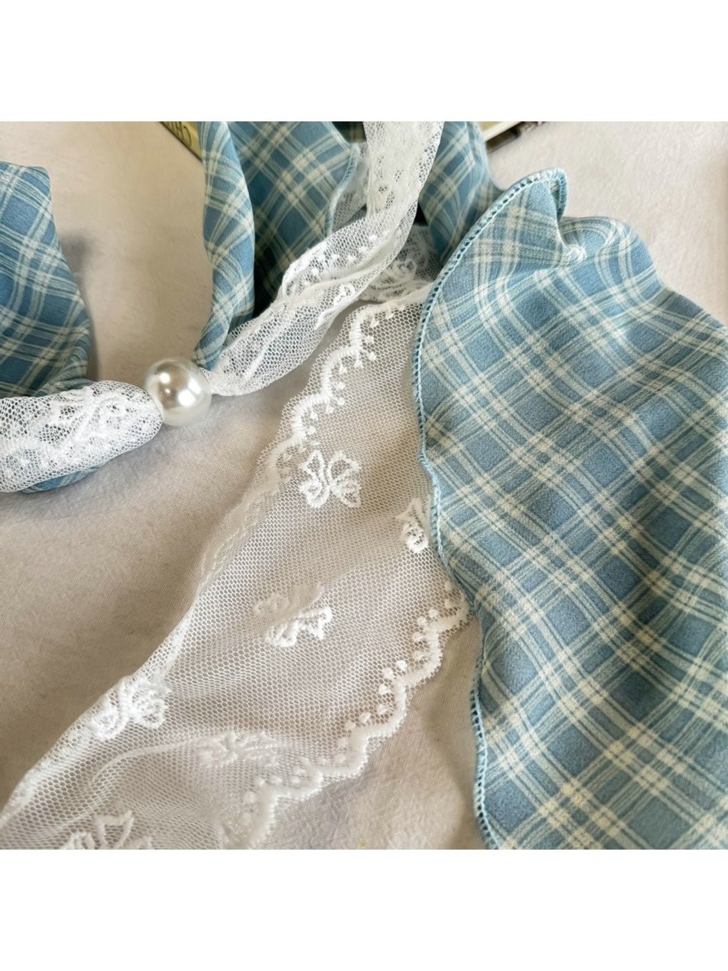 Scarvii - Plaid Lace Fresh Styling Scarf