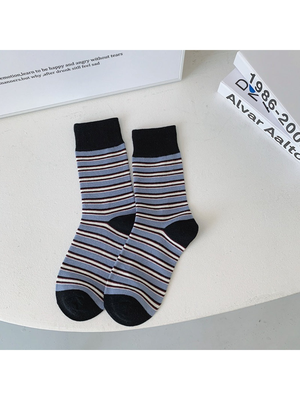 Rufia - Bright Stripe Knit Crew Socks