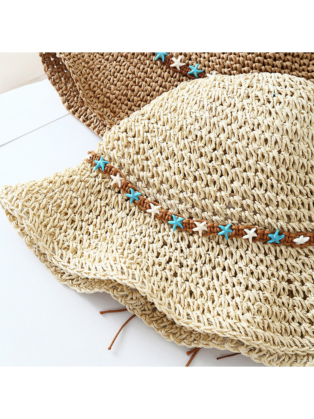 Haila - Round Crown Wide Brim Travel Summer Hat