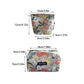 Cosbai Floral Bunny Makeup Pouch with zipper partially open showing pouch shape
