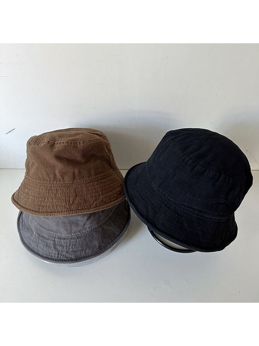 Haila - Vintage Style Solid Color Bucket Hat