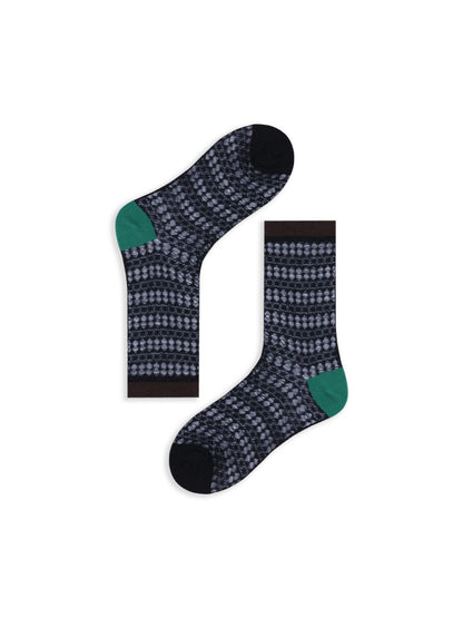 Rufia - Sheer Shell Mesh Colorblock Ankle Socks