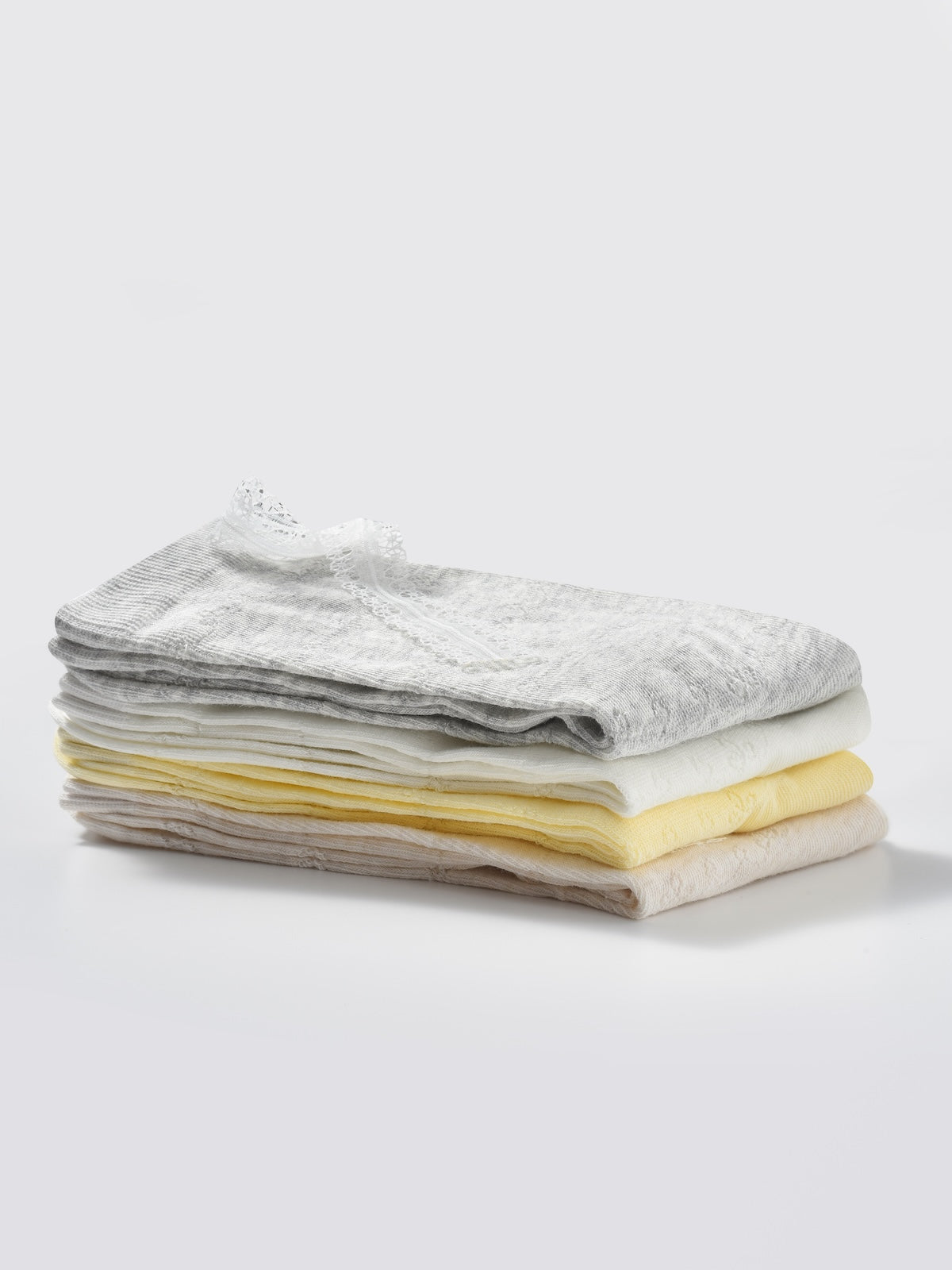 Rufia - Elegant Bow Lace Accent Crew Socks product image 3