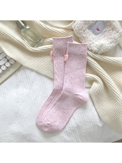 Rufia - Speckled Heart Accent Crew Socks