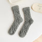 Rufia - Solid Color Soft Coral Fleece Socks