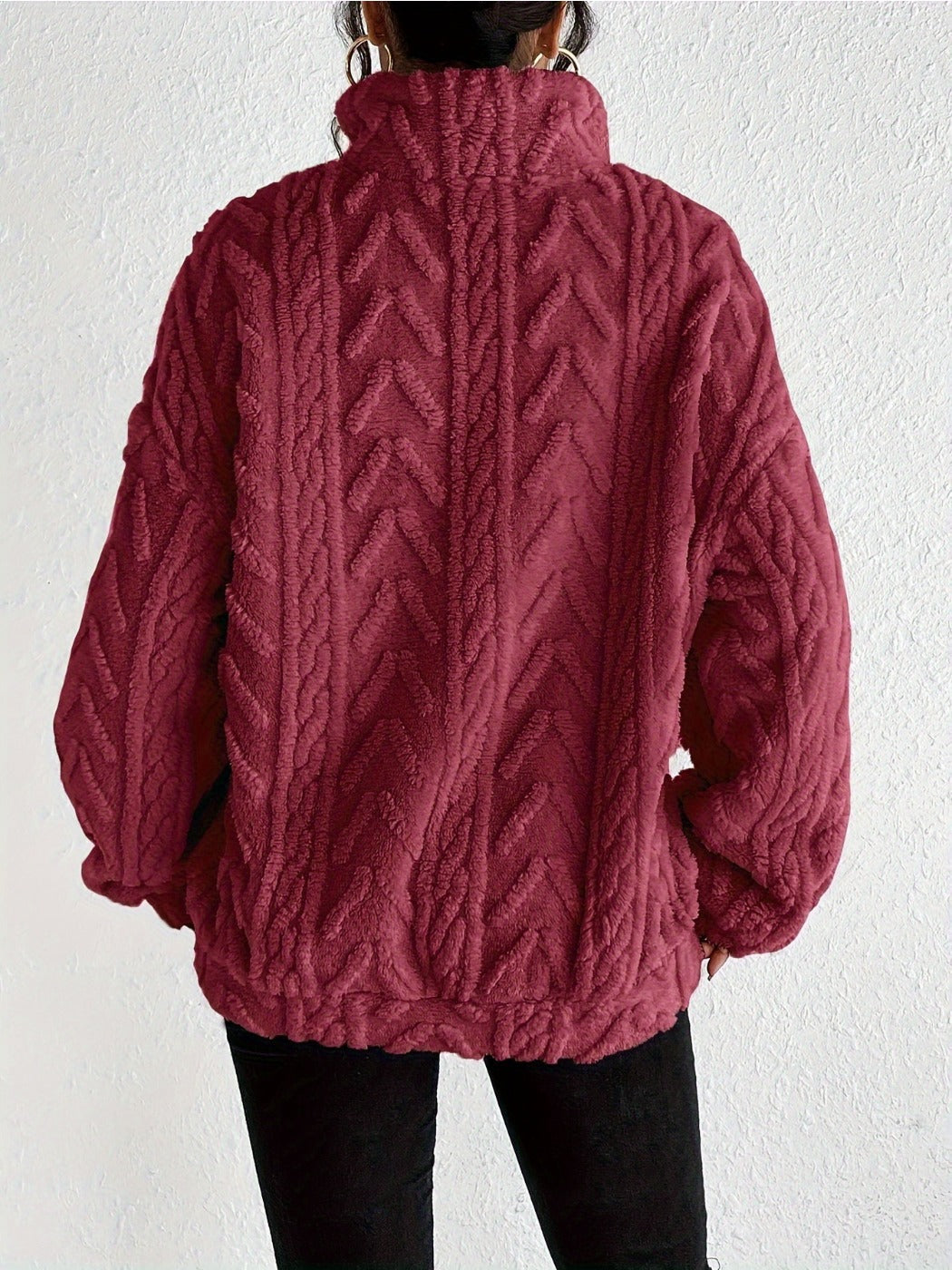 Crosa Casual Zip Pullover Sweatshirt for Women product shape