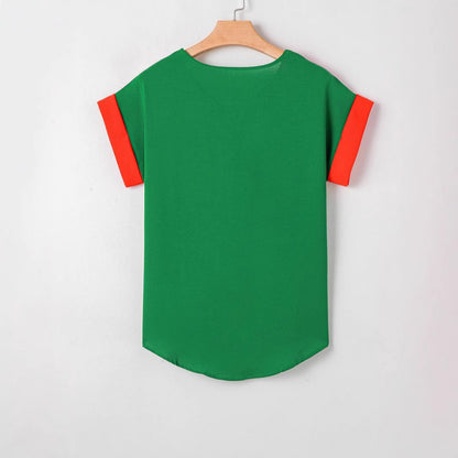Crosa - Textured Colorblock Knit Top