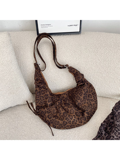 Cosbai - Soft Leopard Print Shoulder Bag