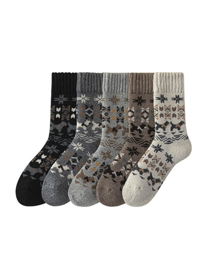 Rufia - Nordic Pattern Winter Crew Socks