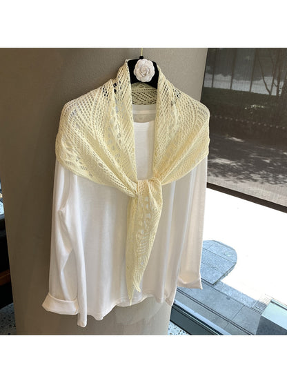 Scarvii - Hollow-Out Lattice Triangle Bandana