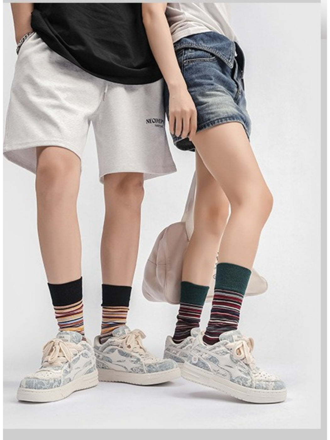 Rufia - Modern Stripe Detail Crew Socks