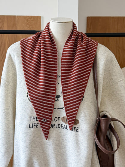 Scarvii - Narrow Stripe Triangle Scarf