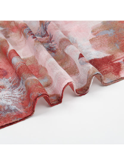 Scarvii - Soft Floral Print Spring Summer Scarf