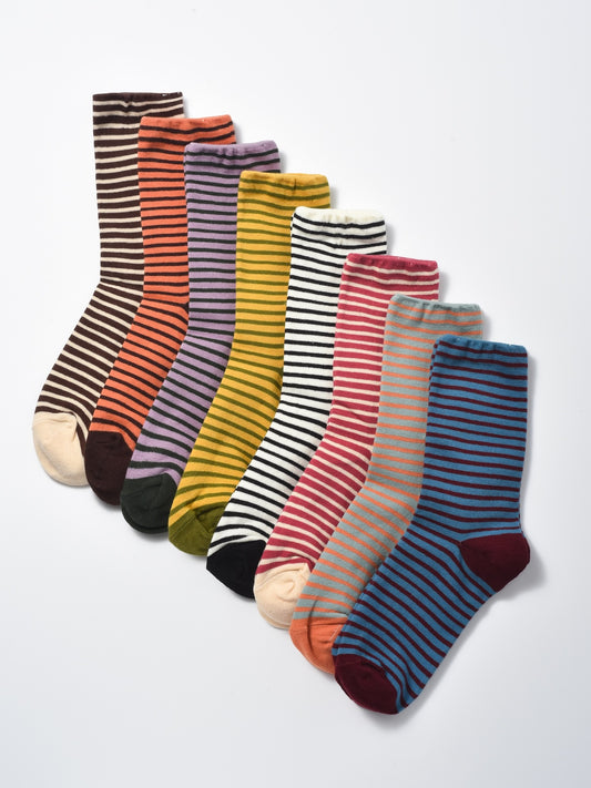 Rufia - Classic Multi Stripe Crew Socks