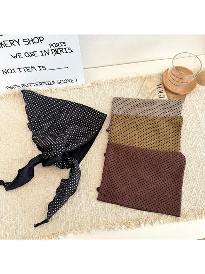 Scarvii - Polka Dot Hair Triangle Scarf