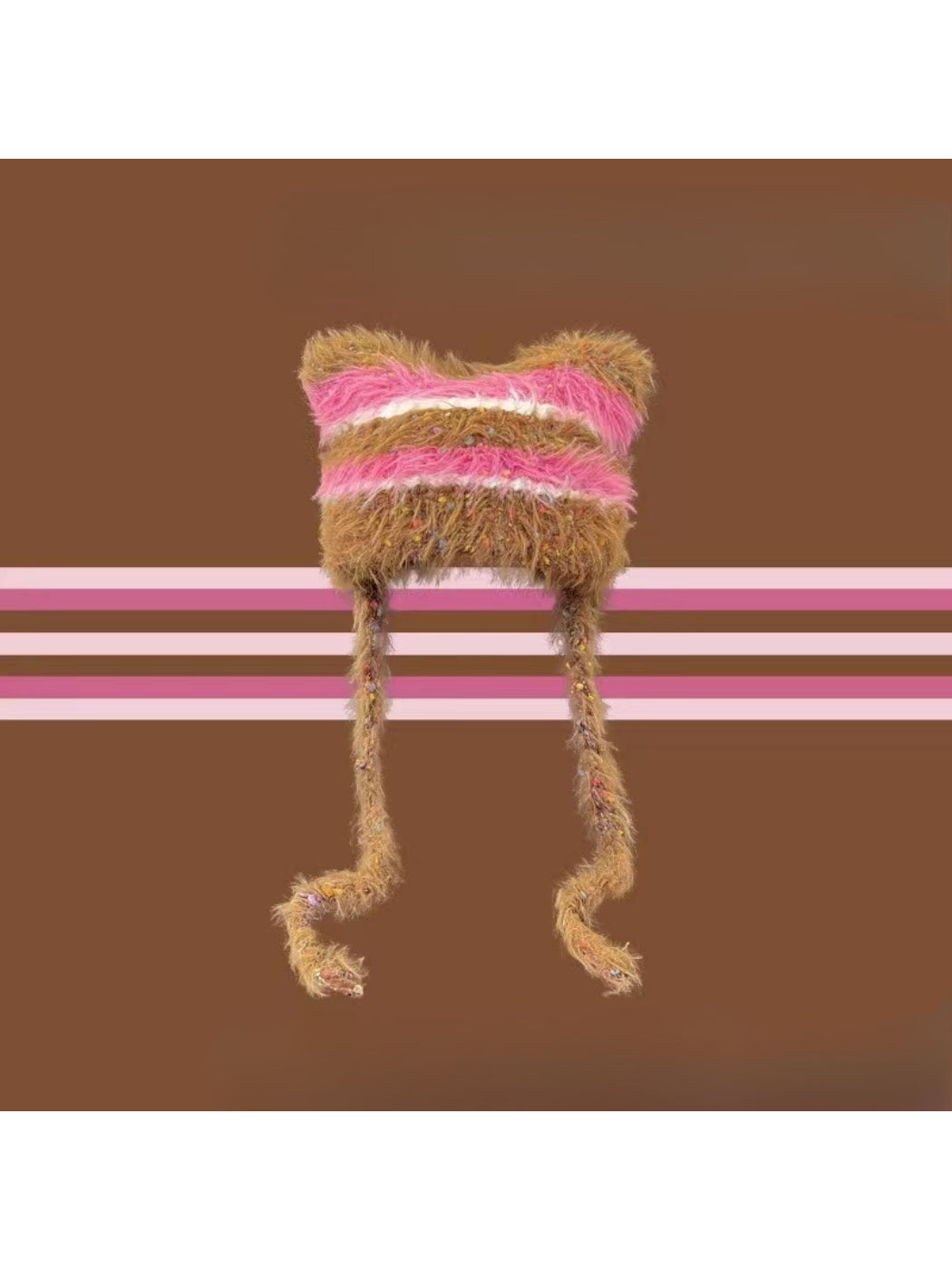 Haila - Street Stripe Faux Fur Hat