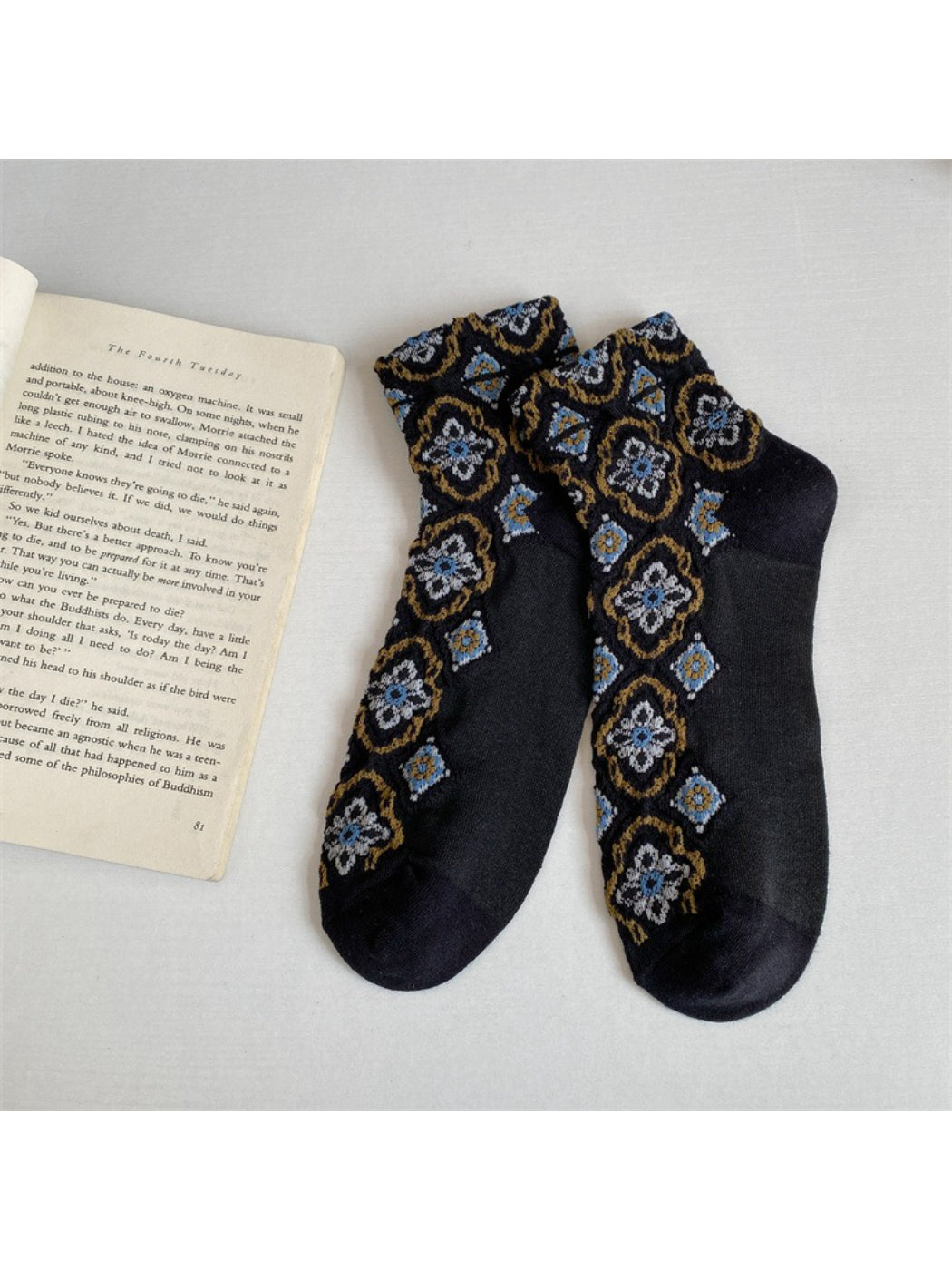 Rufia - Floral Tapestry Crew Socks