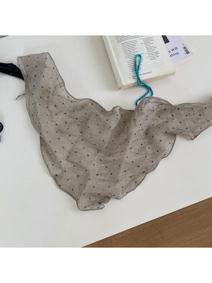 Scarvii Dotted Sheer Triangle Scarf