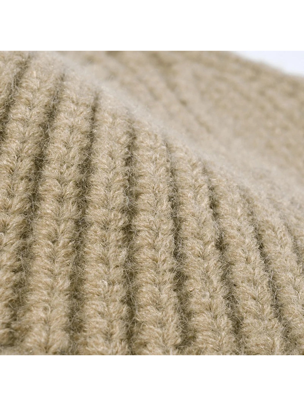 Haila - Herringbone Cuff Textured Knit Beanie