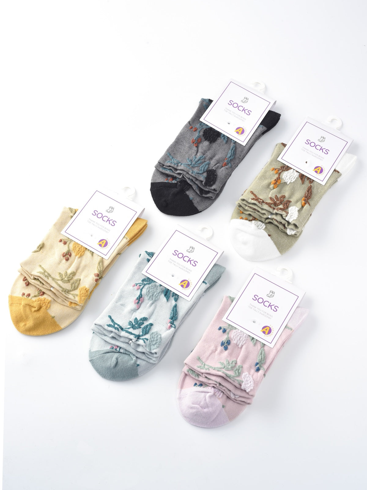 Rufia – Capsule Floral Pattern Crew Socks