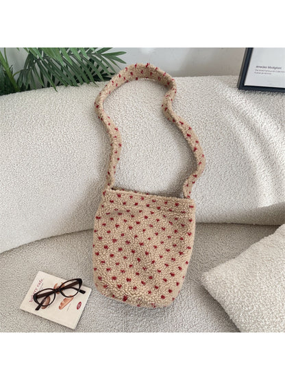 Cosbai – Soft Dot Pattern Shoulder Bag