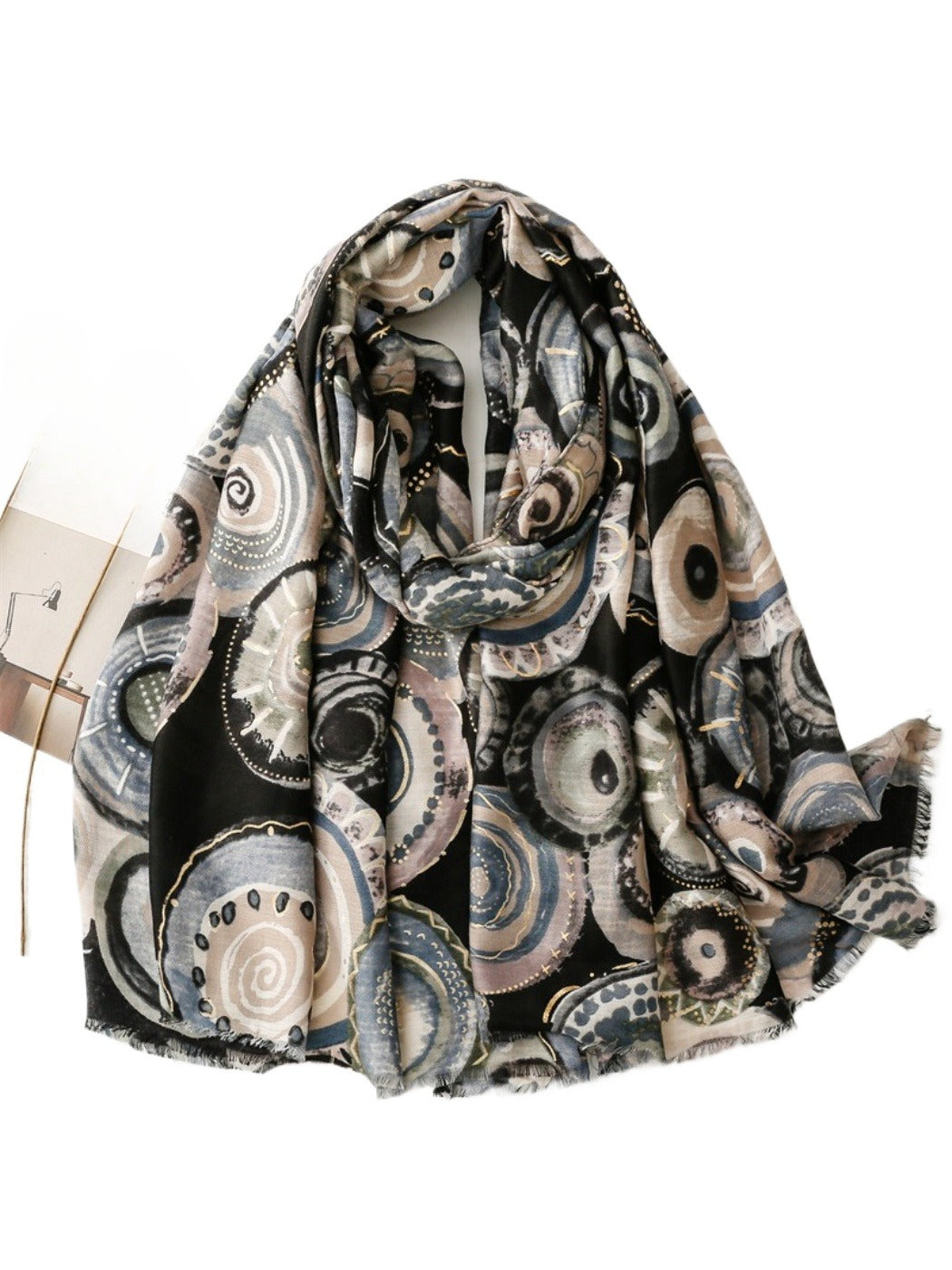 Scarvii - Soft Graphic Pattern Spring Summer Scarf