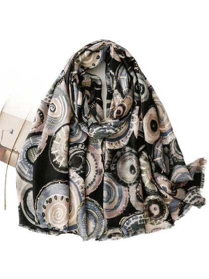 Scarvii - Soft Graphic Pattern Spring Summer Scarf
