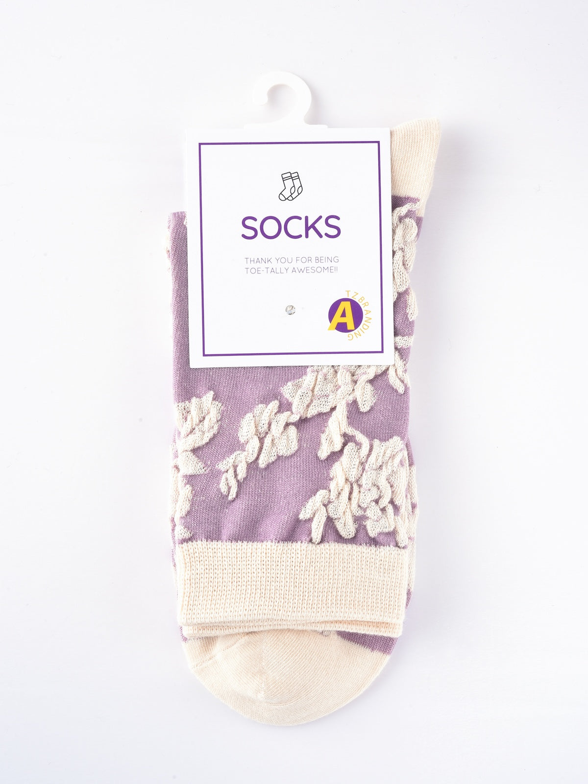 Rufia - Purple Embossed Women's Socks