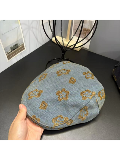 Haila - Vintage Ditsy Floral Newsboy Cap