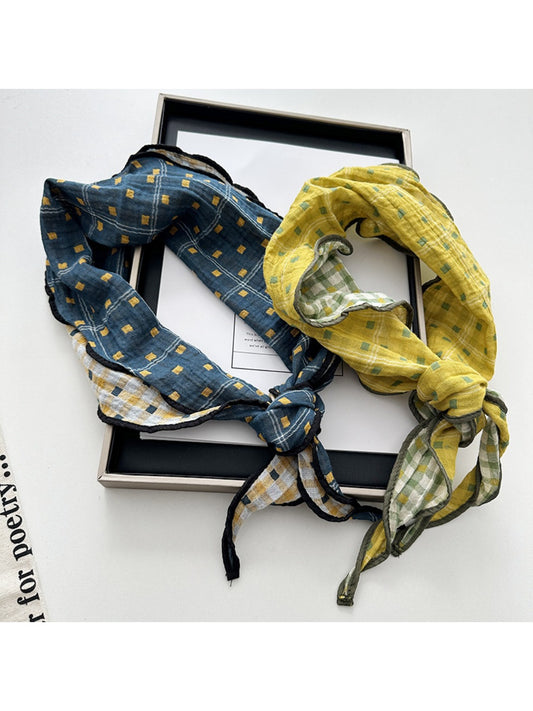 Scarvii - Plaid Diamond Pattern Scarf Headband