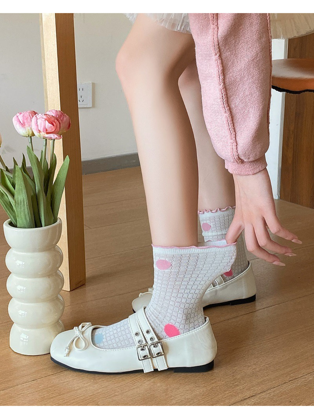 Rufia - Pastel Texture Mix Crew Socks
