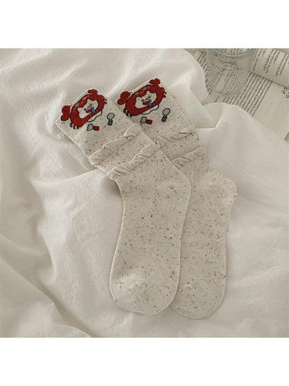 Rufia - Cute Crab Pattern Crew Socks