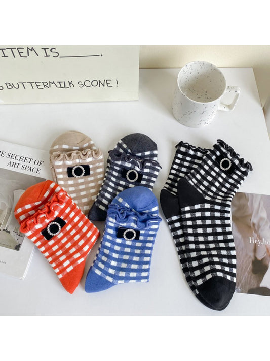 Rufia - Ruffle Blue Crew Socks product image 1