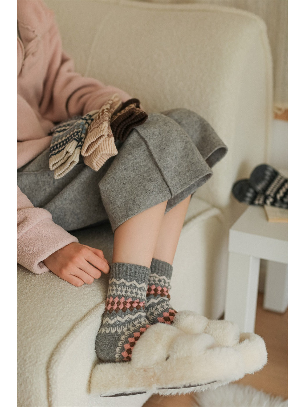 Rufia - Winter Heritage Knit Crew Socks