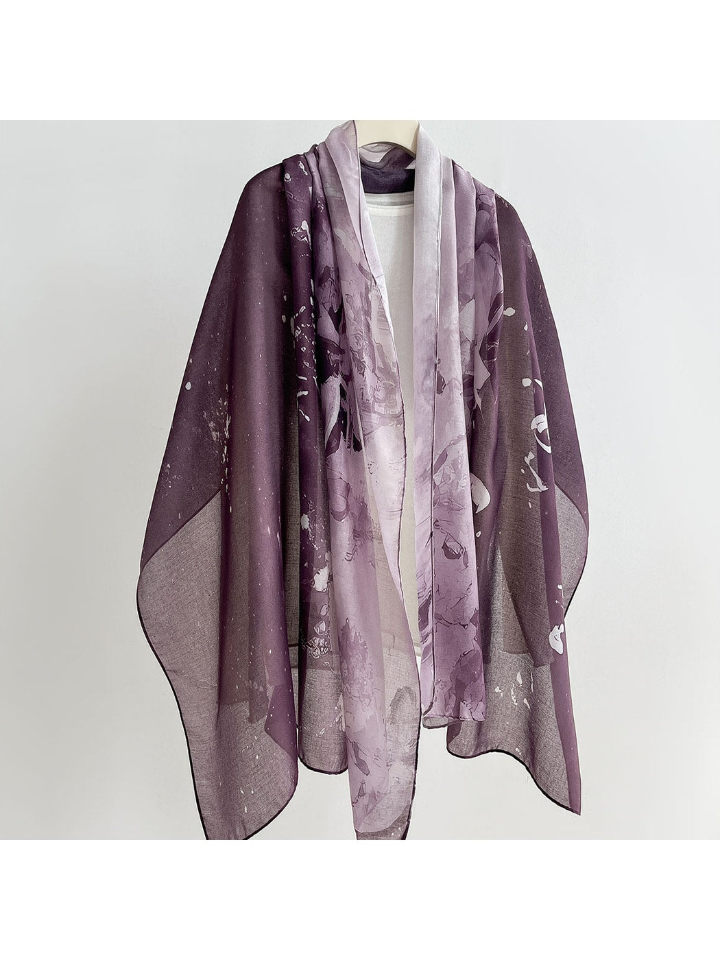 Scarvii - Abstract Style Floral Print Summer Wrap Scarf