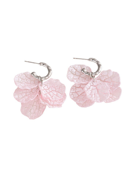 Earwish - Summer Fresh Petal Drop Earrings - Dainty & Elegant