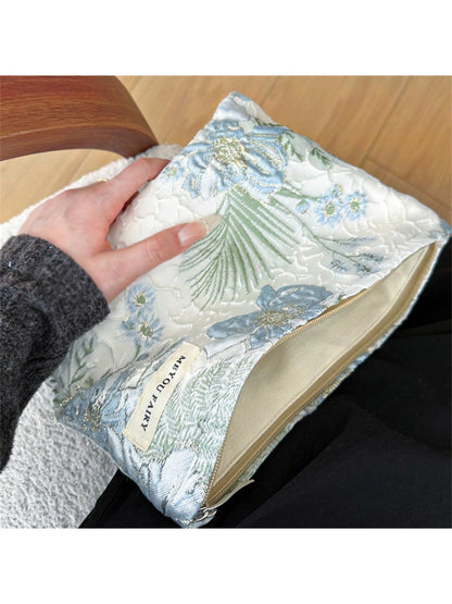 Cosbai Blue Floral Beauty Cosmetic Bag product image