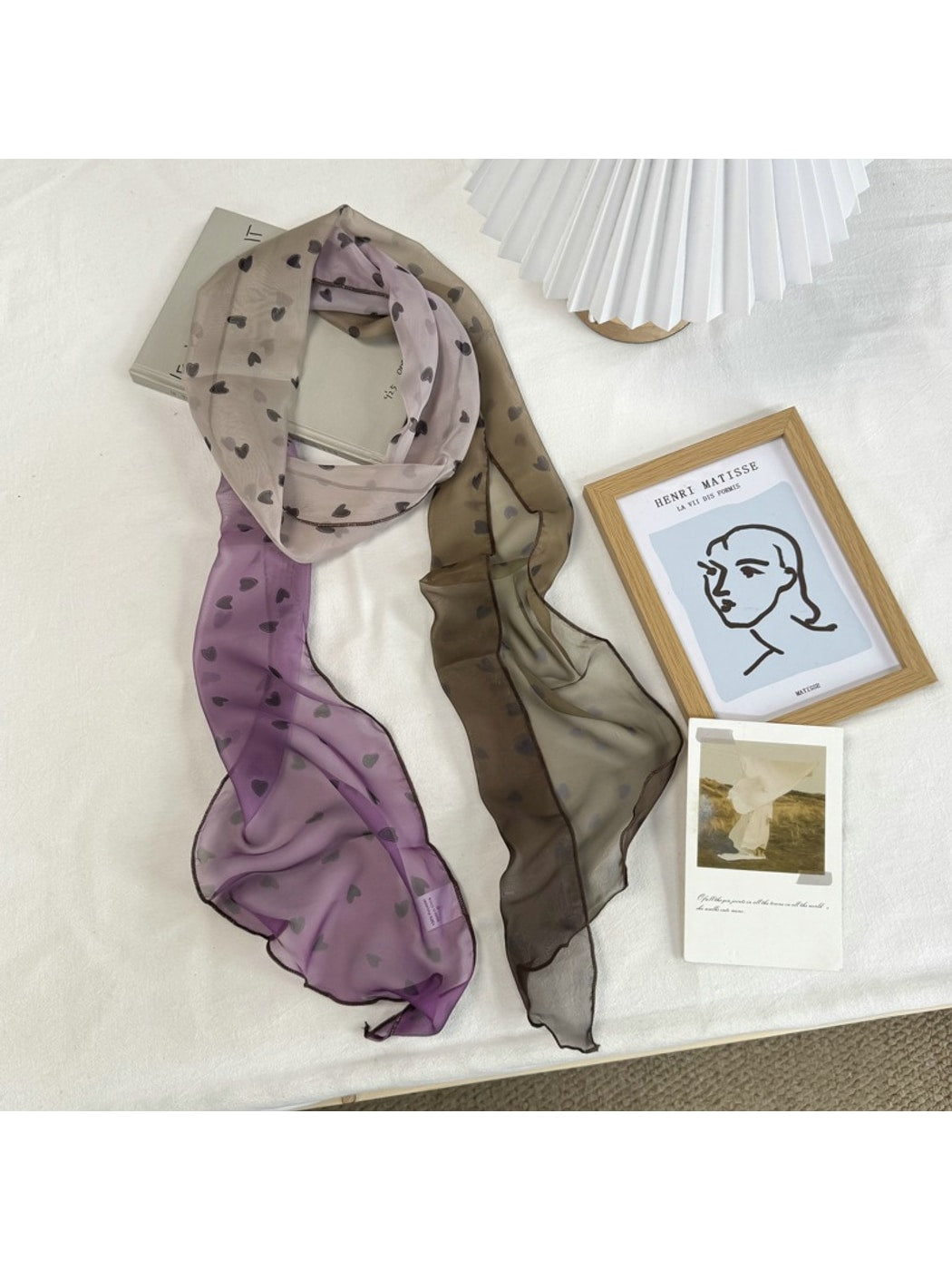 Scarvii - Gradient Color Long Narrow Fashion Scarf