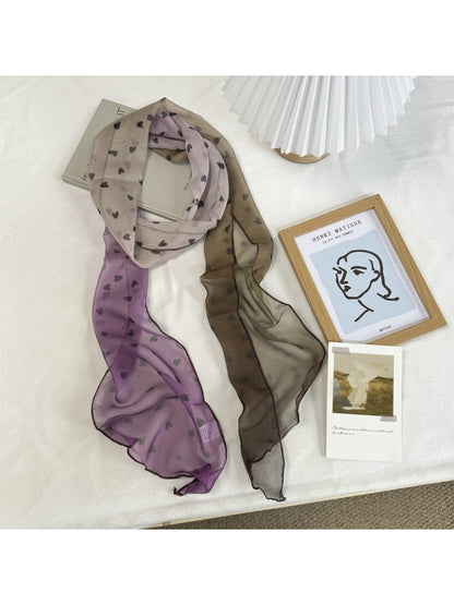 Scarvii - Gradient Color Long Narrow Fashion Scarf