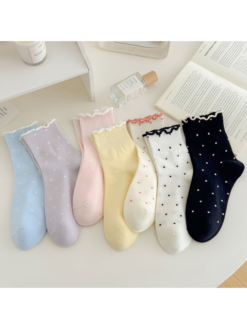 Rufia - Polka Dot Lettuce Crew Socks product image 1