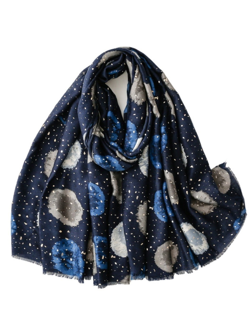 Scarvii - Retro Fresh Style Circular Print Scarf