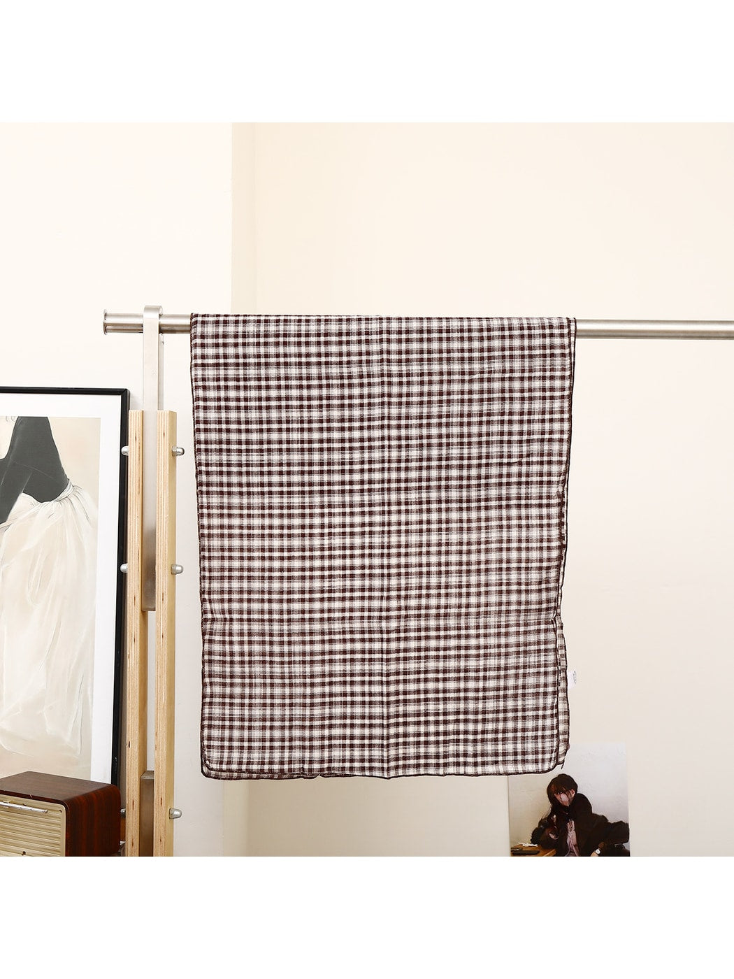 Scarvii - Vintage Plaid Layering Rectangular Scarf