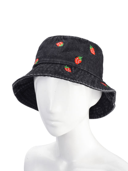 Haila - Playful Strawberry Stitch Bucket Hat