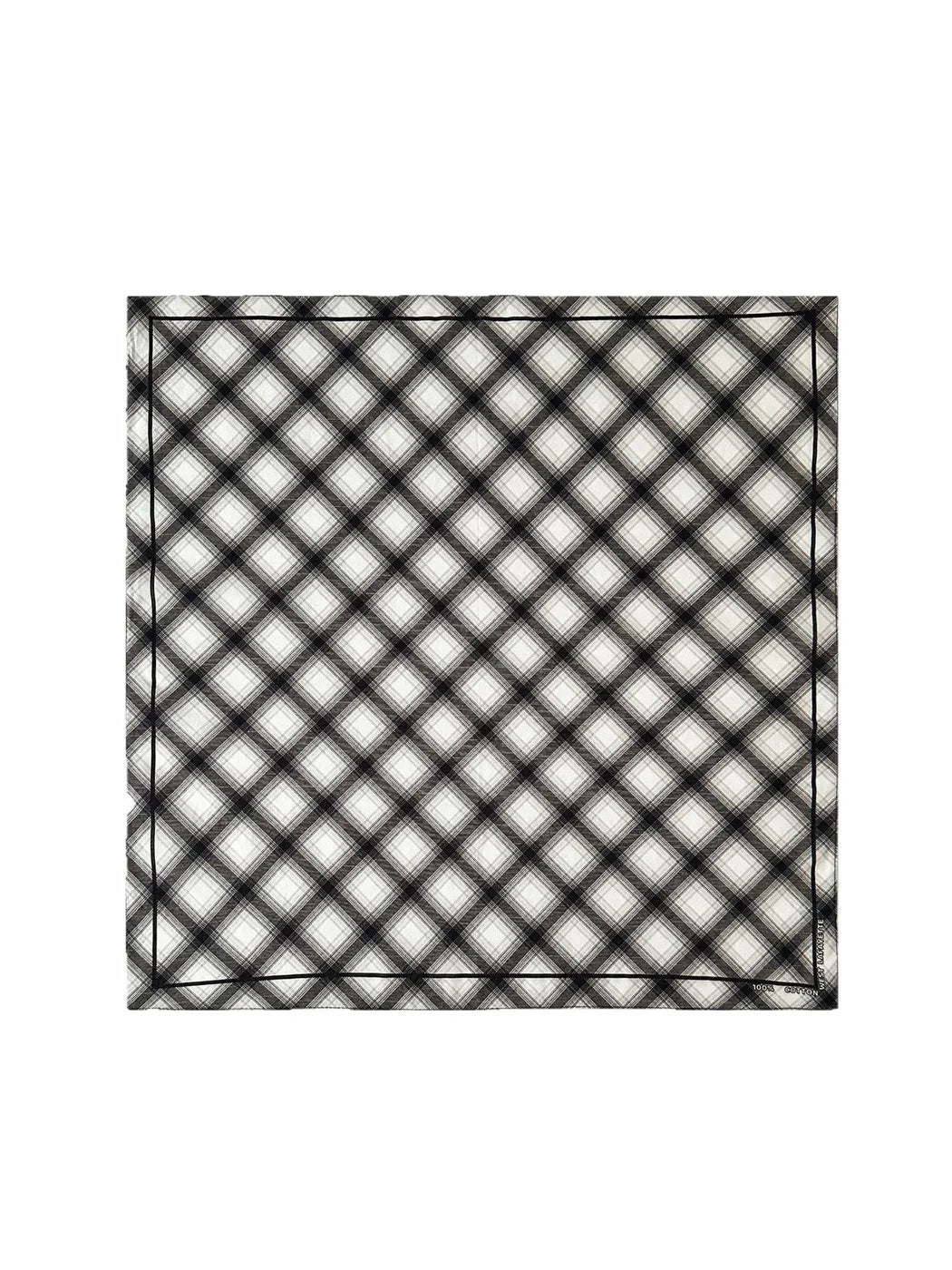 Scarvii - Printed Plaid Square Scarf