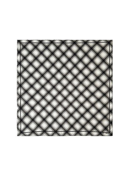 Scarvii - Printed Plaid Square Scarf