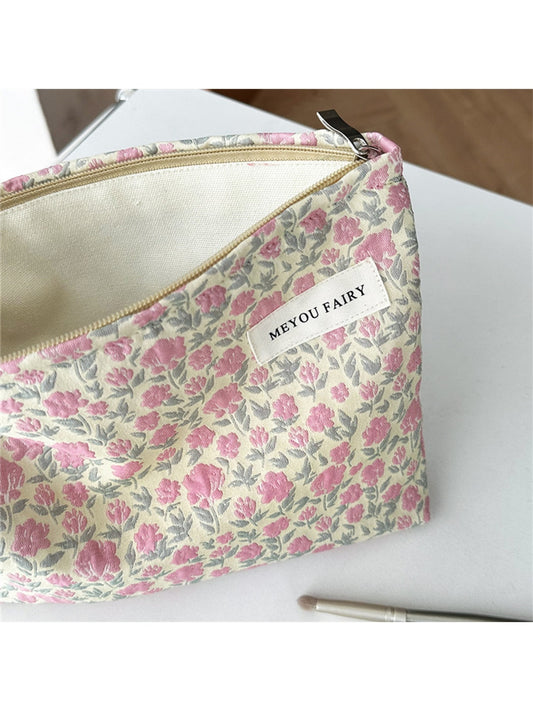 Cosbai - Floral Everyday Makeup Organizer Bag