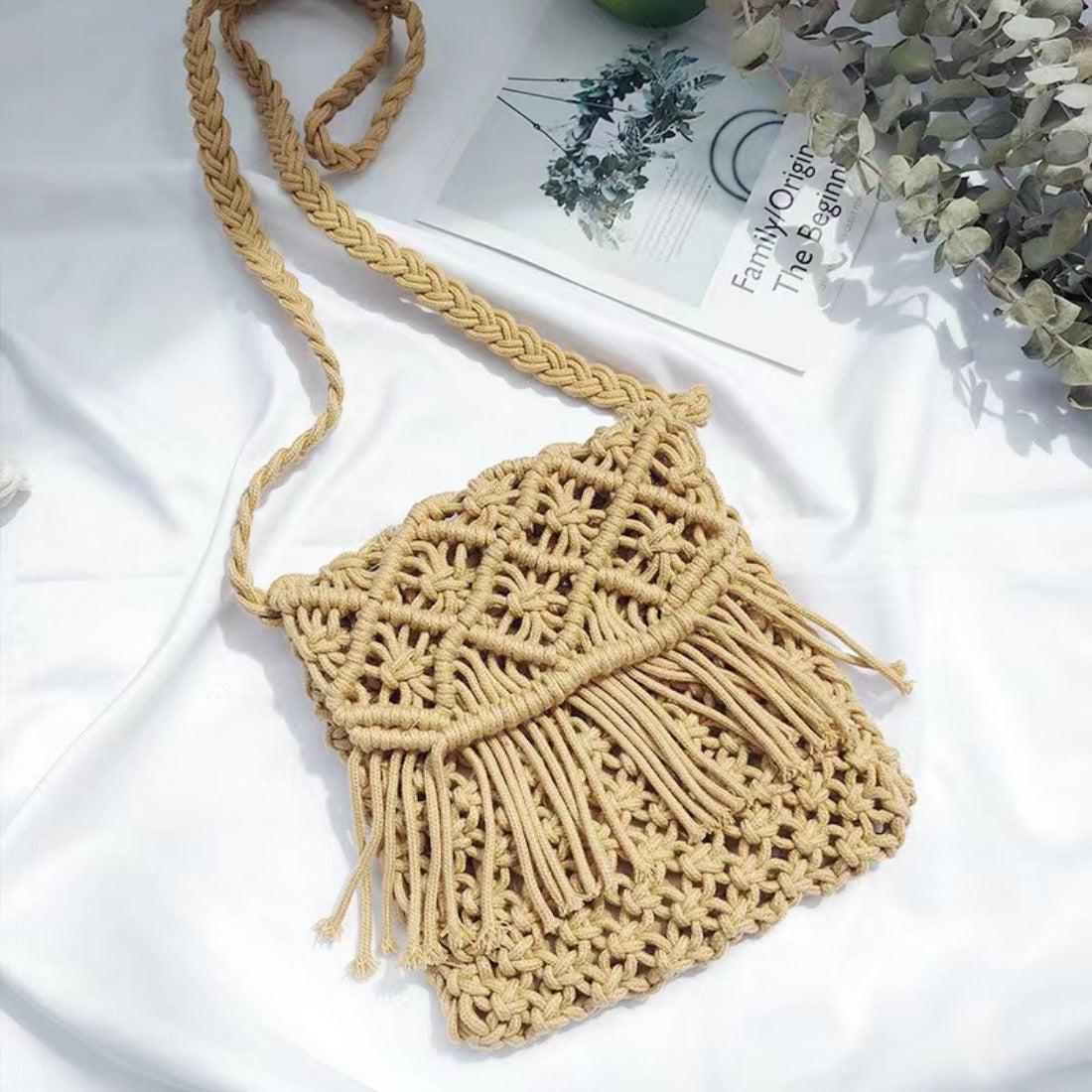 Cosbai - Bohemian Fringe Woven Shoulder Bag